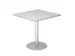 vergadertafel,HxBxD 745x800x800mm,vierkant,schotelvoet zilverkleurig