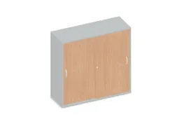 Schuifdeurkast 1150x1200x430mm Romp Lichtgrijs Decor Front Beuken