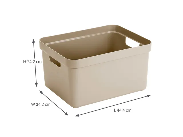 Sigma Home opbergbox 32L beige - 44,5x34,5x24,3cm