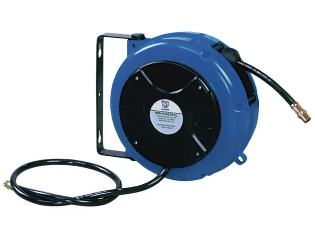 Kunststof Slanghaspel 8m Aansluiting 1/4 Water/Perslucht Pu-Slang