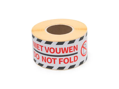 Verpakkingsetiketten 46x125mm Op Rol Do Not Fold 250 Stuks