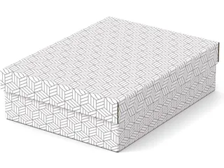Home opberg- en geschenkdoos 26,5 x 36 x 10 cm wit - 1