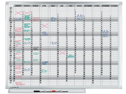 Planbord Legamaster professional jaarplanner horizontaal 90x120cm