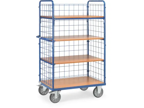 Etagewagens Met 4 Etages 8412-1 600kg Laadvlak 1000x700mm Ral5007