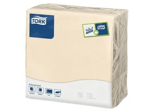 Tork 478747 Dinner Servet 2-Laags Zand 1/4 Vouw 39x39cm