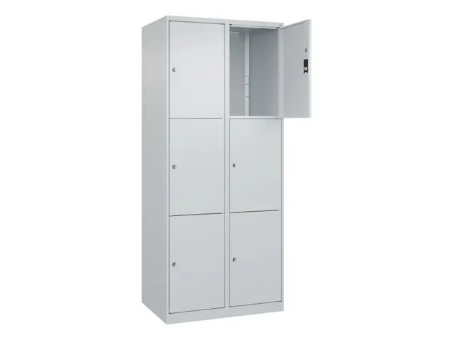 lockerkast,HxBxD 1850x800x500mm,2x3vakken,vak B 400mm,cil.-slot
