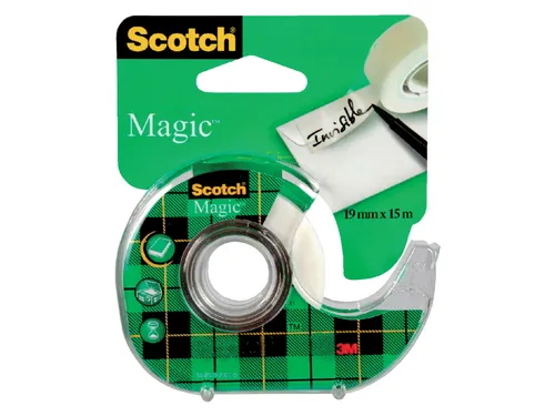 Plakband Scotch Magic 810 19mmx15m onzichtbaar + plakbandhouder