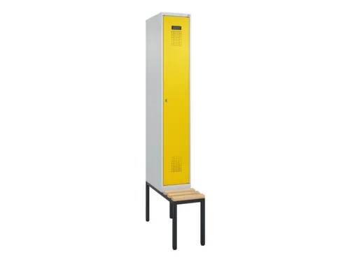 locker met bank,HxBxD 2120x300x815mm,1vak,vak B 300mm,cilinderslot
