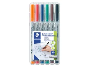 Viltstift Staedtler OHP Lumocolor 315 Non Permanent 1.0mm Assorti 6st - 3