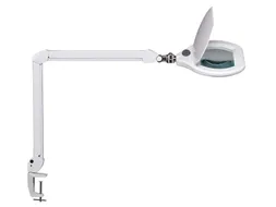 Loeplamp LED MAULcrystal Dimbaar Met Tafelklem Wit