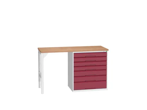 werkbank,HxBxD 930x1500x600mm,multiplexblad,2voeten/1container
