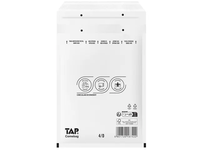 Envelop IEZZY Comebag luchtkussen nr. 14 200x275 wit 100 stuks