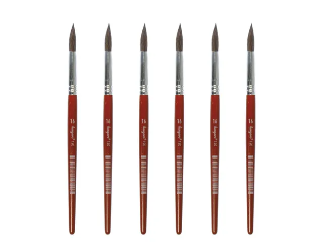 Penseel Kangaro Serie 120 rond Nr. 16 geitenhaar doos 6 stuks