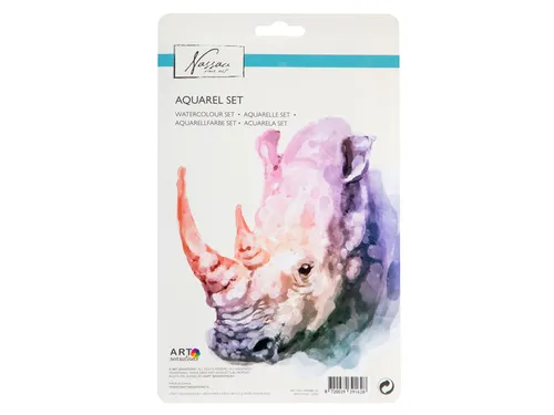 Aquarelverf Nassau Art blik à 18 napjes en penseel