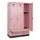 locker met bank,HxBxD 1950x1200x815mm,3vak,vak B 400mm,draaigrendel