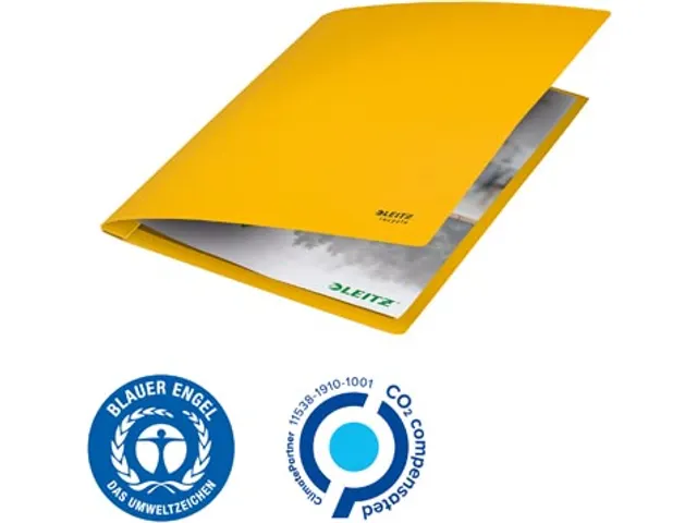 Recycle offertemap, uit karton, ft A4, geel