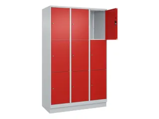 lockerkast,HxBxD 1950x1200x500mm,3x3vakken,vak B 400mm,cil.-slot - 1