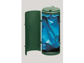 Afvalverzamelaar 70 Liter HxØ 900x450mm Met Deur Staal Ral6005 - 1