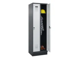 locker,HxBxD 1950x600x500mm,2vak,vak B 300mm,draaigrendel,sokkel