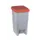 Slim,pedaalemmer 60L grijs/rood