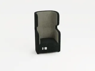 Fauteuil 1-Zits Geluidabsorberend Stof Antraciet/grijs 1330x860x760mm - 1