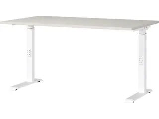 In hoogte verstelbaar bureau,HxBxD 680-910x1400x800mm,blad lichtgrijs - 1