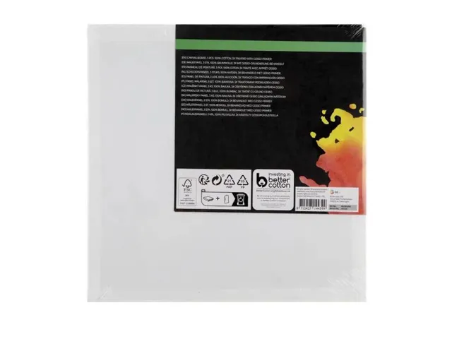 Nassau fine art Canvasboard 25x25cm 100% Katoen 3 stuks
