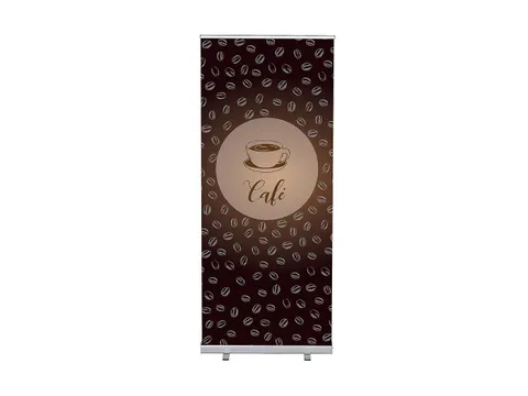 Roll-Banner 85x200 complete set met print "Café"