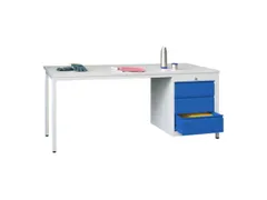 Bureau De Prestige Hxlxp 720X1700X800Mm 3Tiroirs À Droite Ral7035 Fa