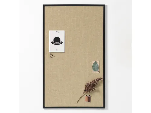 Prikbord Naga 100 x 60 cm Jute met Zwarte omlijsting