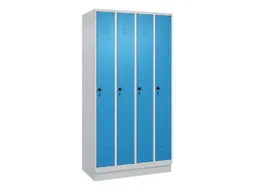 locker,HxBxD 1950x1000x500mm,4vak,vak B 250mm,draaigrendel,sokkel