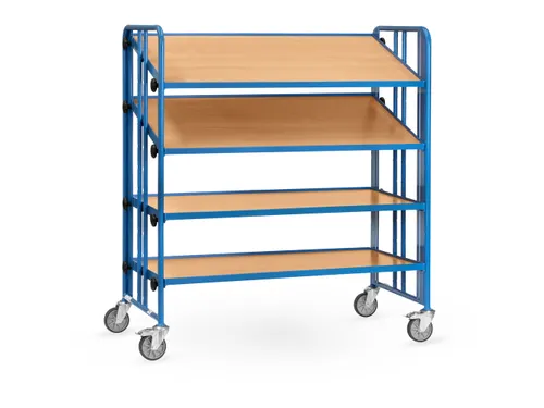 Bakkenwagen 2895 300kg 1280x658mm blauw 4 kantelbare etages