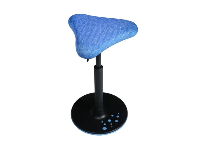 Siège assis-debout 570x770mm Assise mobile triangulaire Tissu Bleu