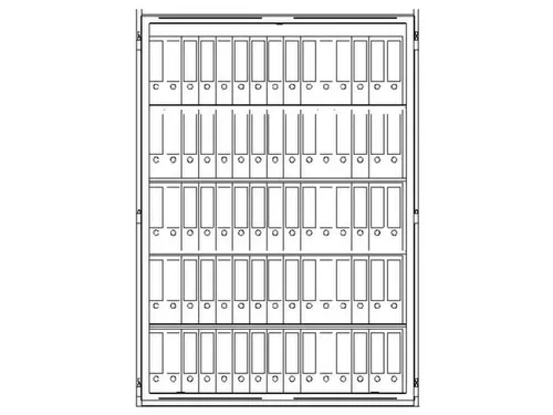 Stalen Kantoorkast 1867x1334mm S2 Lfs 30 P Kleur Ral 7024