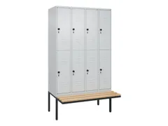 Dubbeldekse dekenkist,HxBxD 2120x1200x815mm,4x2vak.,vak B 300mm