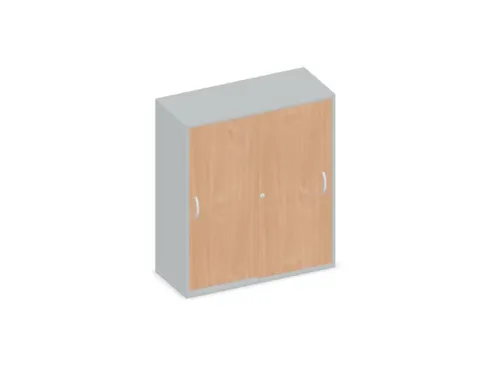 Schuifdeurkast 1150x1000x430mm Romp Lichtgrijs Decor Front Beuken