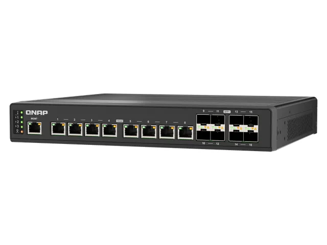 320Gbps, 8x 10GbE BASE-T (RJ45), 8x 10GbE SFP+, 1x 1GbE RJ45, 43.5 x 2
