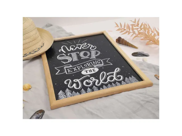 Krijtbord MAUL 30x40cm zwart onbewerkt hout