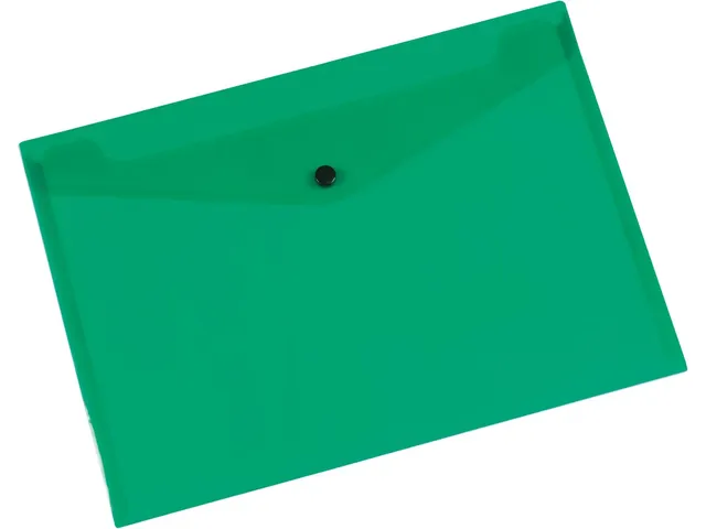 Documentenmap A4 172 Micron Drukknopsluiting Groen