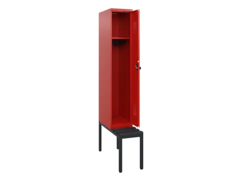 locker met bank,HxBxD 1950x300x815mm,1vak,vak B 300mm,draaigrendel