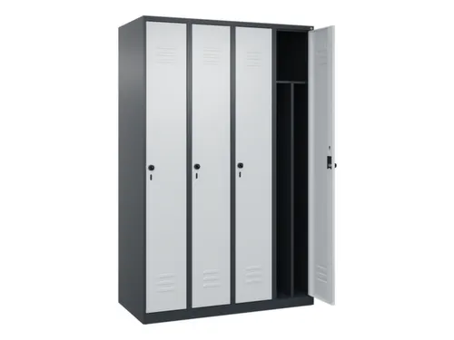 locker voor scheiding van kleding,HxBxD 1850x1200x500mm,4vak