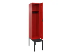 locker met bank,HxBxD 2120x400x815mm,1vak,vak B 400mm,draaigrendel