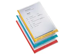 L-map Leitz premium A4 0.15mm PP gekleurde rand transparant