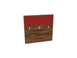 baliepaneel bureau aanbouw achter NP-tiepolo nut BN4011-rood 1200mm