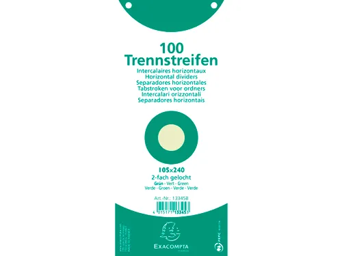 Tabstroken horiz180g perfo 105X240 groen