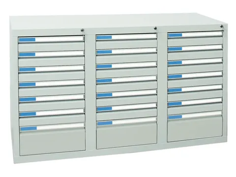 ladekast HxBxD 900x1500x500mm 21laden centrale vergrendeling RAL7035