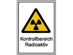 waarschuwings-combibord,Controlezone radioactief,hard PVC