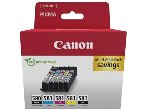 inktcartridge PGI-580PGBK + CLI-581, 200 - 1.660 pagina's, 2078C008, 4