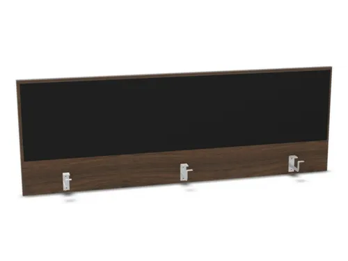 opzetpaneel bureau aanbouw achter NV bruin hickory BN8033-zwart 1600mm