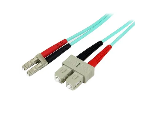 Aqua Multimode Duplex Halogeenvrije Glasvezel Netwerkkabel 1 Meter